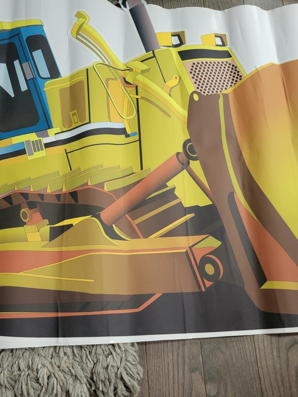 Yellow Construction Vehicle Wall Decal Art